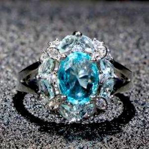 Genuine topaz ring